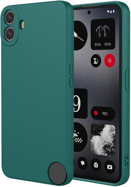 Flexible TPU Schutzhülle aus Flüssigsilikon für Nothing CMF Phone 1, Phone 2 Pro und Nothing Phone 2a Plus in Schwarz - Bild 1