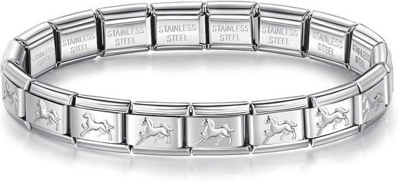 YIRAN Jewelry Armband Armreif, Edelstahl, Weiß, Damen, 9 mm - Bild 1