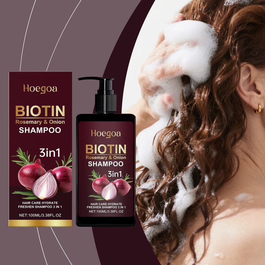 HOEGOA Shampoo Rote Zwiebel Rosmarin, für strapaziertes Haar, Unisex - Bild 3