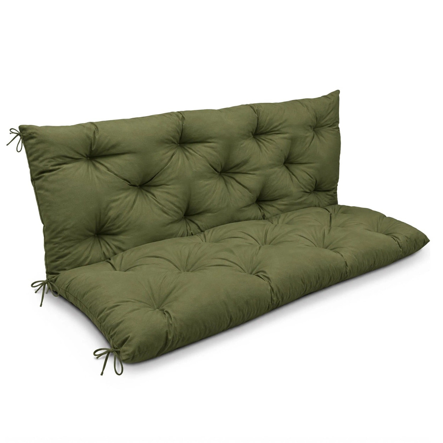Beautissu Bankauflage Flair BR in Olivegrün, B/T/H: 150 x 50 x 50 cm - Bild 2