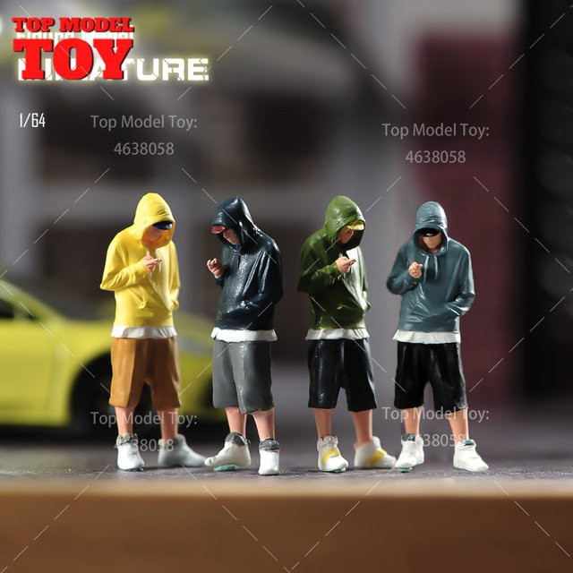 MAK Gemalte Miniaturen Hoodie Shorts, Zubehör, Grau, Bunt / Mehrfarbig - Bild 1