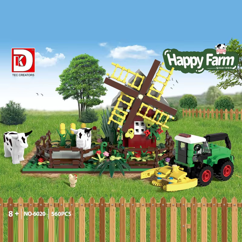Happy Farm Bausteine-Set, Ländliche Windmühlen-Szene, ab 8 Jahren - Bild 2