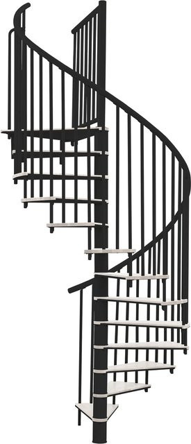 Minka Spindeltreppe Switch Ø 120 cm Schwarz-Weiß für eine Raumhöhe bis 295 cm - Bild 1