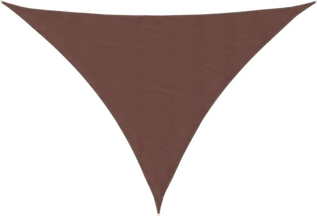 Furnicato Sonnensegel aus Oxford-Gewebe, dreieckig, Braun, B/T/H: 4 x 5 x 6 m - Bild 1