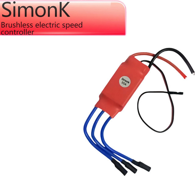Simonk Programm 30A Quadcopter mehrachsige Drohne ESC bürstenlose elektronische Geschwindigkeitsregelung, Rot - Bild 1