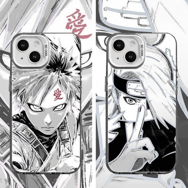 Stoßfeste Naruto Anime Handyhülle mit Gaara und Deidara Design für iPhone 11 bis iPhone 17 Pro Max Plus Air in Multicolor - Bild 1
