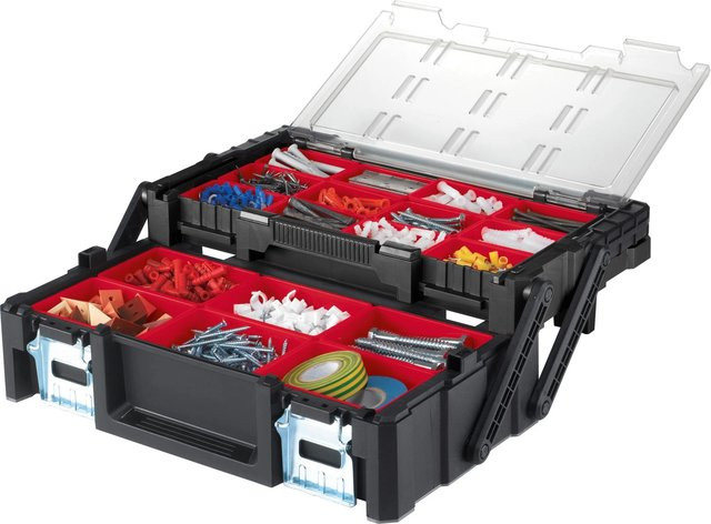 Keter Werkzeugbox Cantilever in Schwarz, B/T/H: 45,8 x 14,5 x 24 cm - Bild 1