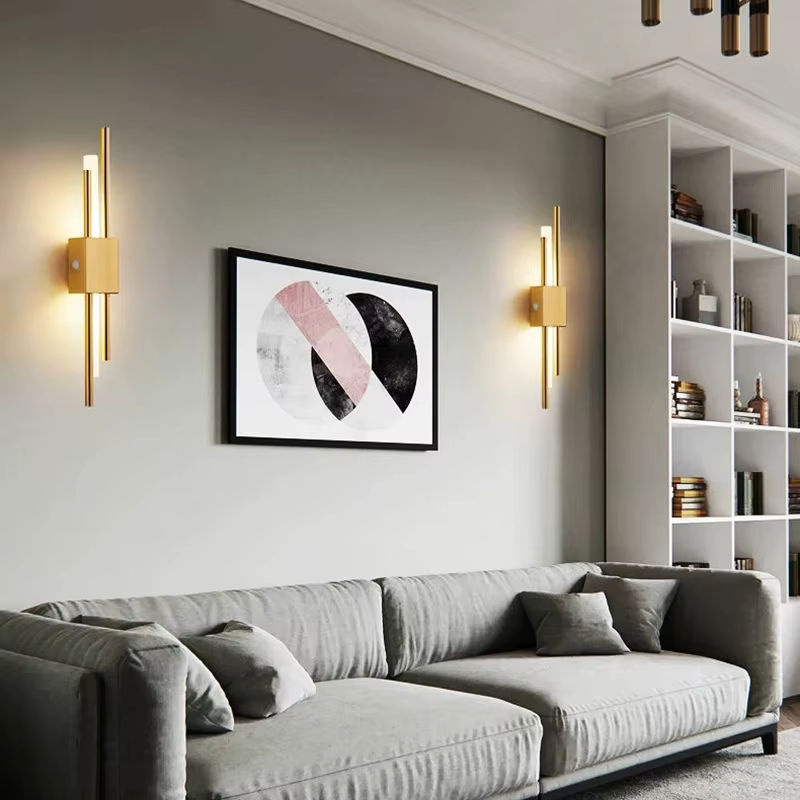 Moderne LED Wandleuchte aus Metall und Acryl in Schwarz, Bronze oder Gold/Messing für Wohnzimmer, Schlafzimmer und Kinderzimmer - Bild 2