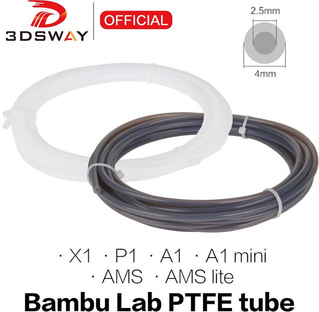 Bambu Lab PTFE Bowden-Rohr für P1P AMS und A1 mini 3D-Drucker, 1,75 mm ID und 4 mm OD - Bild 1