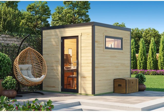 Lasita Gartenhaus Sardinia Maja Flachdach Unbehandelt Braun B/H/T: 250 x 239,4 x 250 cm - Bild 1