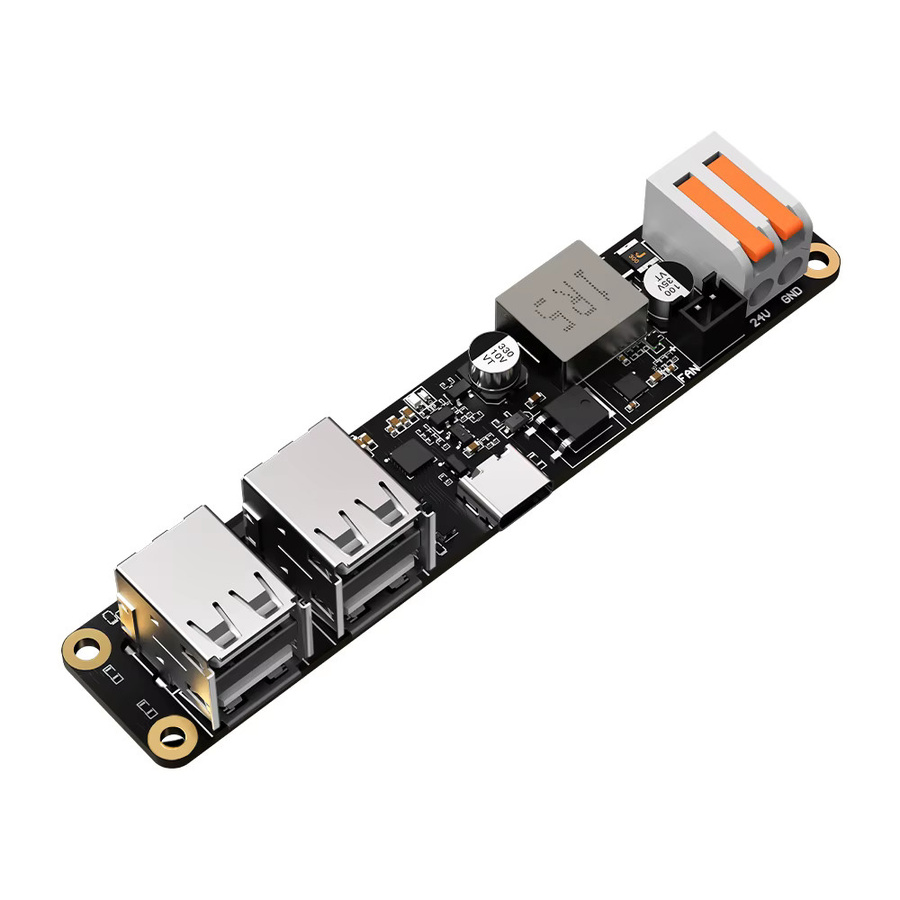 BIGTREETECH 4-Port USB-Hub als Strom- und Signalschutz für Bambu Lab A1 und A1mini 3D-Drucker, Schwarz - Bild 2