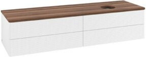V&B Waschtischunterschrank Antao mit Frontstruktur in Weiß, Breite: 160 cm, Tiefe: 50 cm - Bild 1