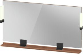 Duravit Sivida LED-Badspiegel in Schwarz, dimmbar, B: 133 cm, H: 65 cm, T: 3,6 cm - Bild 1
