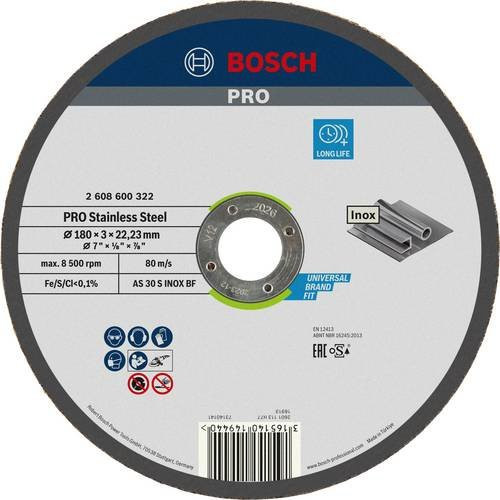 Bosch Expert for Inox Trennscheibe gerade Durchmesser: 180 mm - Bild 1