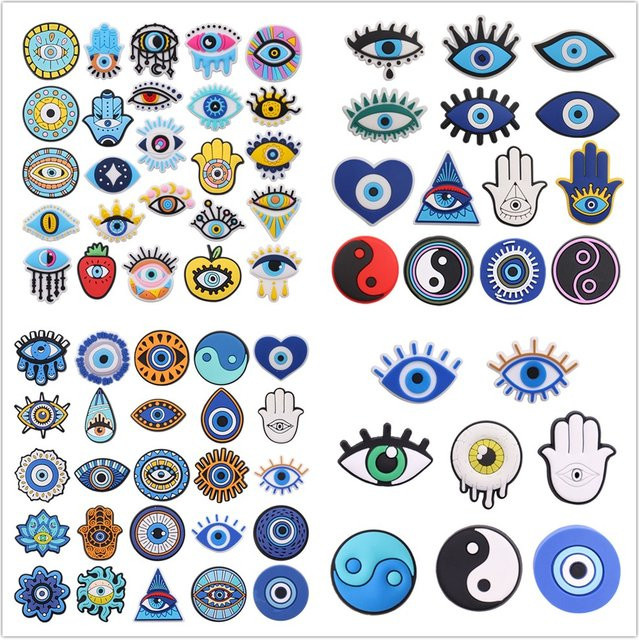 Happye&TiTi Charms, blaue böse Augen, PVC, Unisex - Bild 1