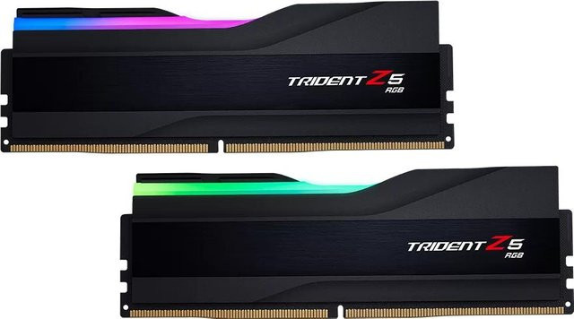 G.Skill Trident Z5 RGB DDR5 RAM Kit 48GB (2 x 24GB) 8200 MHz PC5-65600 CL40 on-die ECC DIMM 288-PIN Mattschwarz - Bild 1