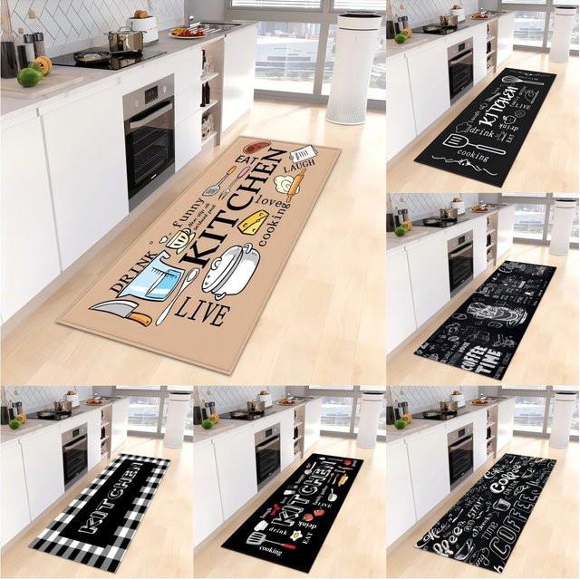 VIKAMA Rutschfeste Bodenmatte für Küche, Wohnzimmer und Badezimmer in modernem Design - Bild 1