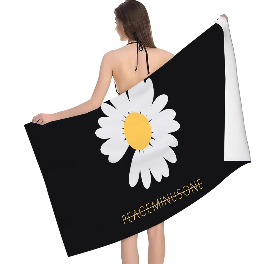 Schnelltrocknendes P-Peaceminusones Handtuch in Schwarz für Sport, Reise und Wellness - Bild 7