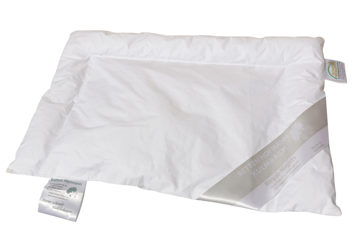 Betten Hofmann BASIC Baby und Kinder Flachkissen, u-förmig gesteppt, Farbe: Weiß, B/T/H: 60 x 40 x 1 cm - Bild 1