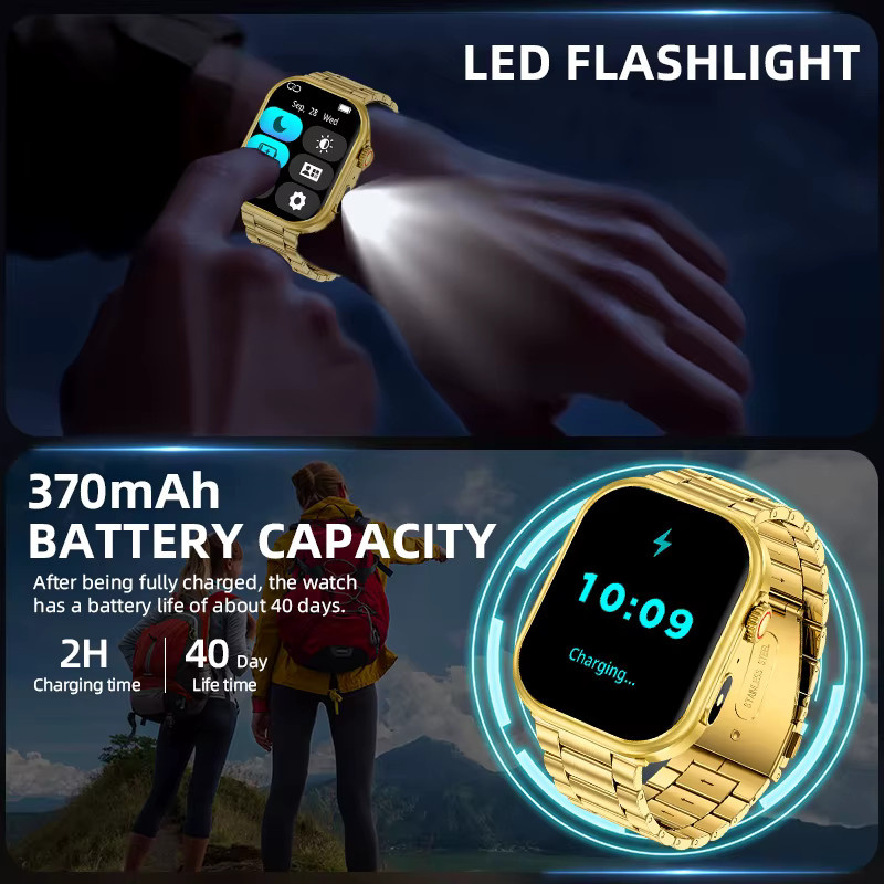 LIGE Smartwatch, Gold, Edelstahl, Unisex - Bild 6