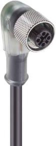 Lumberg Automation M12 Kupplung RKWT/LED A4-3-224 mit 5m Kabel in Schwarz und Silber - Bild 1