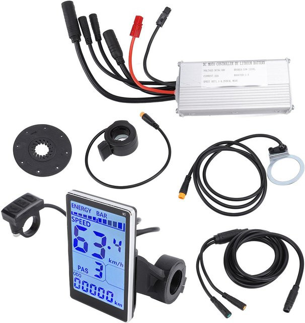 Igeteck Wasserbeständiger LCD Display Controller für Elektroroller und Faltfahrräder, 36V 48V 22A, Schwarz - Bild 1