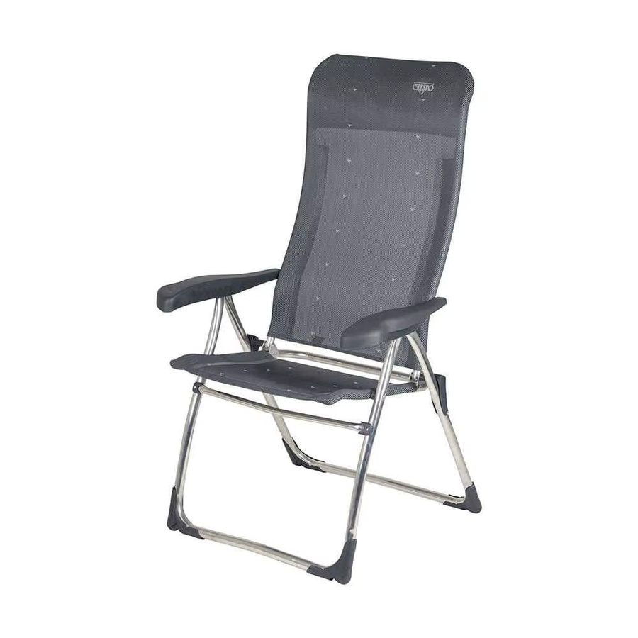 CRESPO Campingstuhl Classic AL/215 in Anthrazit mit Textilene-Bezug und Armlehnen - Bild 2