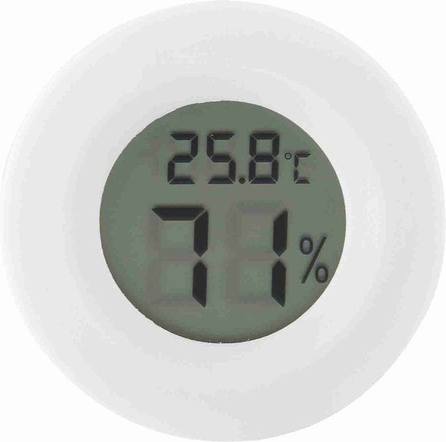 Canaryy Digitales LCD-Thermometer-Hygrometer in Weiß für Reptilien - Bild 1