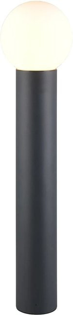 Trio LED-Pfosten Mures Kugel in Anthrazit aus Druckguss-Aluminium und Glas, Höhe: 80 cm, Durchmesser: 18 cm - Bild 1