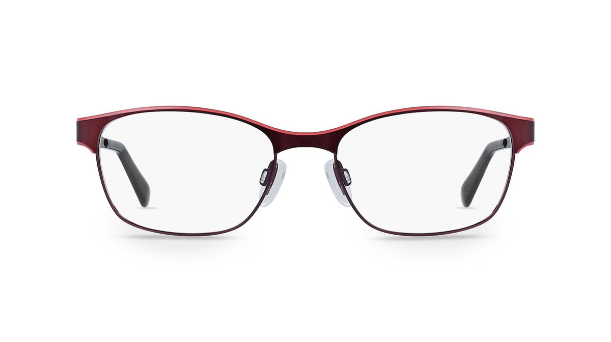 Fielmann CHARME 0817 FLEX CL Korrektionsbrille, Vollrand, Quadratisch, Edelstahl, Rot, Damen - Bild 1