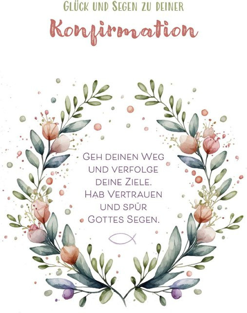 Glückwunschkarten Glück und Segen zur Konfirmation von Butzon und Bercker, 6er Set, Mehrfarbig - Bild 1