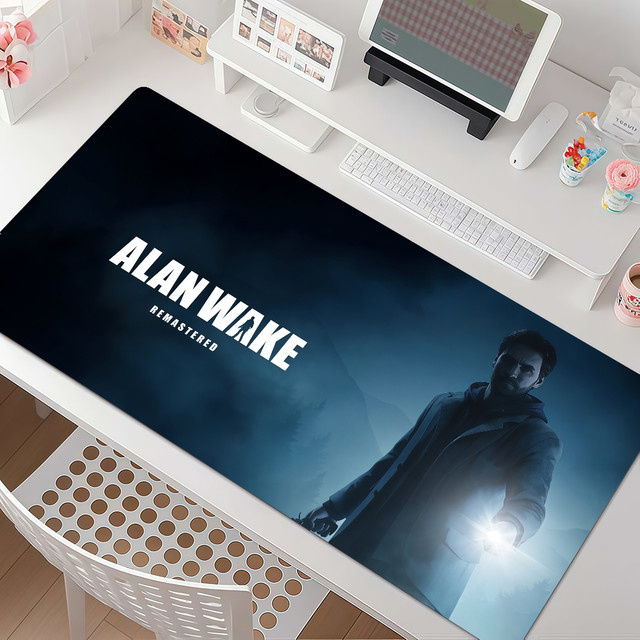 Games A-Alan W-Wake Gaming Mauspad in Blau mit rutschfester Gummierung und verstärkten Kanten - Bild 1