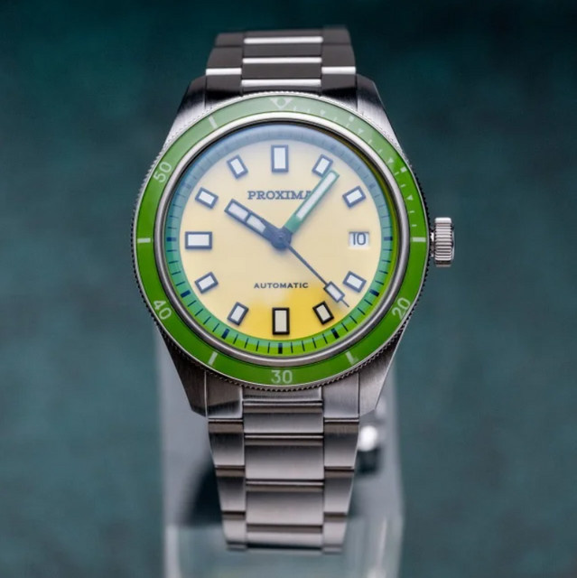 Proxima Armbanduhr Automatik, Edelstahl, 39 mm, Herren, Grün - Bild 1