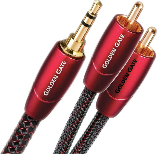 AudioQuest Golden Gate Audiokabel 3,5mm Klinke auf RCA, Rot, Länge: 3 m - Bild 1