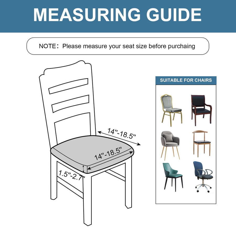 Wasserdichter Stretch-Stuhlsitzbezug aus Jacquard für Esszimmer und Wohnzimmer von Household supplies MH - Bild 1