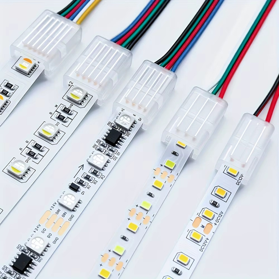 Lötfreier RGB LED-Streifenverbinder Set mit Schraubendreher, 10mm, 2/3/4-Pin, transparent aus Kunststoff für dein DIY Beleuchtungsprojekt - Bild 2