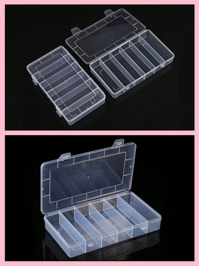klimonla Aufbewahrungsbox für Nagelkunstpinsel und Mascara-Bürsten, 6-Fächer, transparent, Unisex - Bild 2