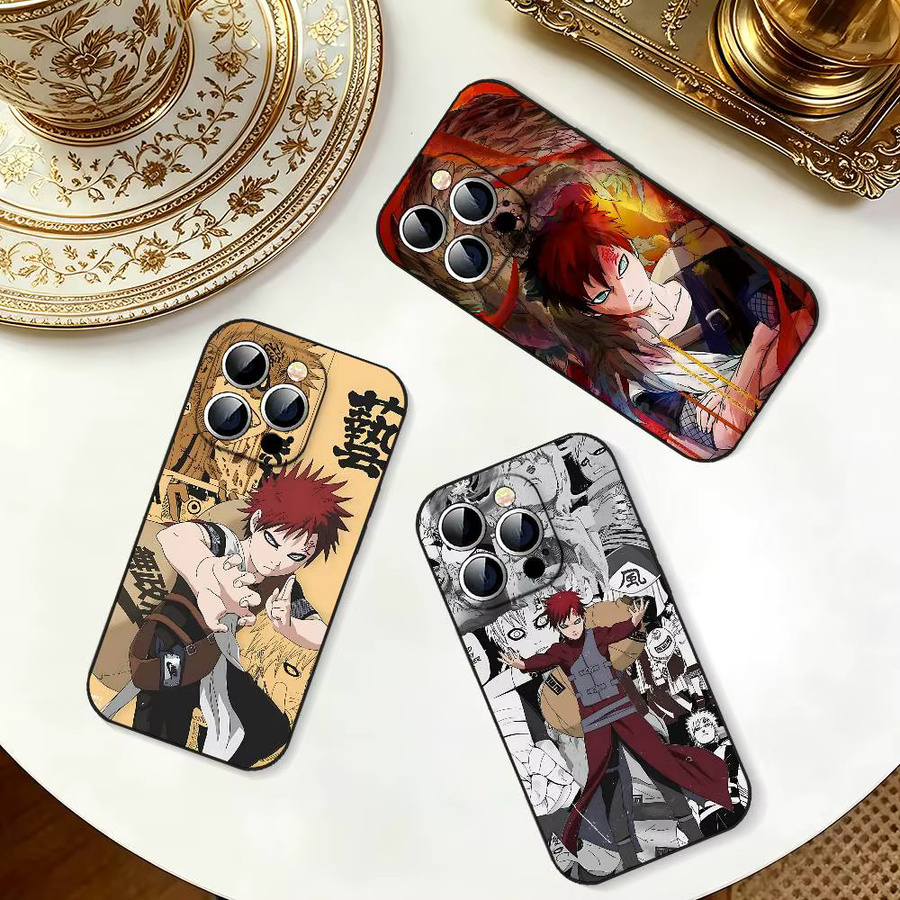 Stoßfeste Handyhülle Naruto Gaara in Schwarz für iPhone 11 bis iPhone 17 Pro Max und weitere Modelle - Bild 3