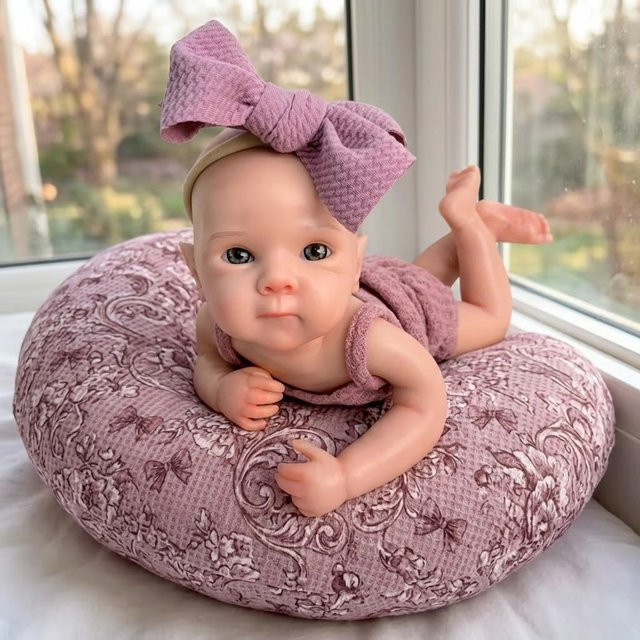 AnjoDoll Kleidung für 13-Zoll-Silikonpuppen, 2-teiliges Set, Rosa / Pink - Bild 1