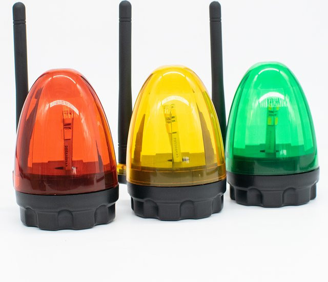Scimagic-RC LED-Blinklicht für Garagentore und elektrische Türen, IP54, Farbe Rot, inklusive Montagehalterung - Bild 1