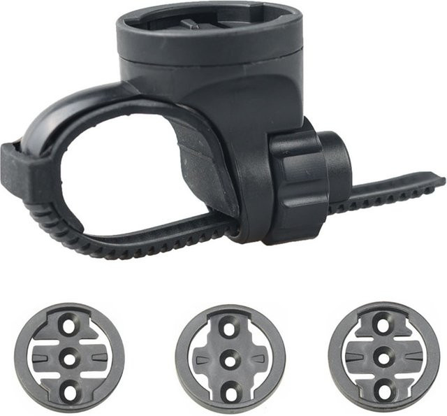 SPORTARC Fahrrad Lenker Computer Halterung in Schwarz für Garmin, Bryton und Wahoo, passend für runde und flache Lenker - Bild 1
