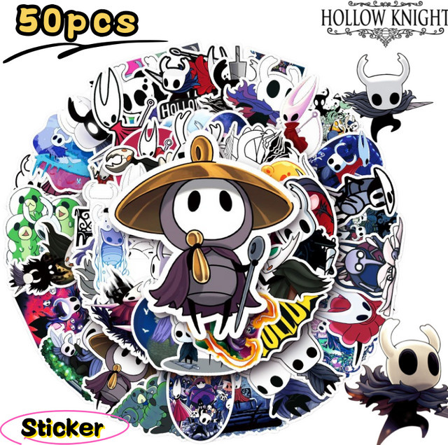 Bandai Hollow Knight Aufkleber, 50-teiliges Set, Fantasy, bunt - Bild 1