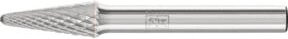 PFERD Hartmetall Frässtift Rundkegel KEL Ø 08x20mm Schaft-Ø 6 mm Z4 universal mittel fein in Silber - Bild 1