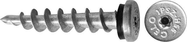 Celo Isolierplattenschraube Ipsz 55 aus verzinktem Stahl mit Torx-Antrieb für Holz und Porenbeton Dämmung, Farbe: Silber - Bild 1