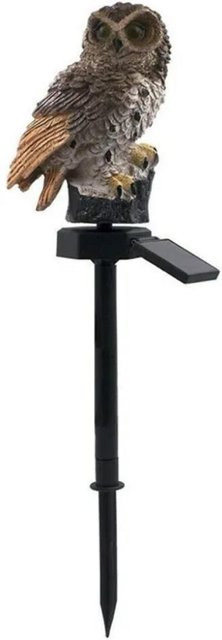 YWZT Solar Eulen Lampe LED Garten Deko wetterfest IP65 braun - Bild 1