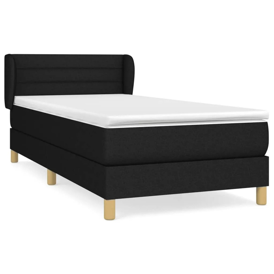 vidaXL Boxspringbett mit Matratze Hybrid-Design in Schwarz und Weiß, B/T/H: 80 x 200 cm - Bild 2