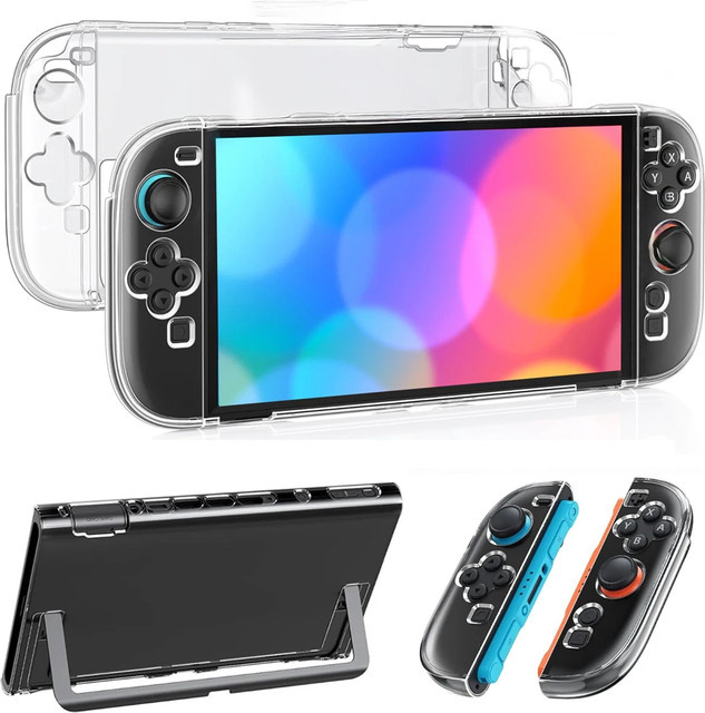 TECTINTER Schutzhülle für Nintendo Switch 2 aus PC und TPU, Transparent, Joystick Controller Cover Skin Protector - Bild 1