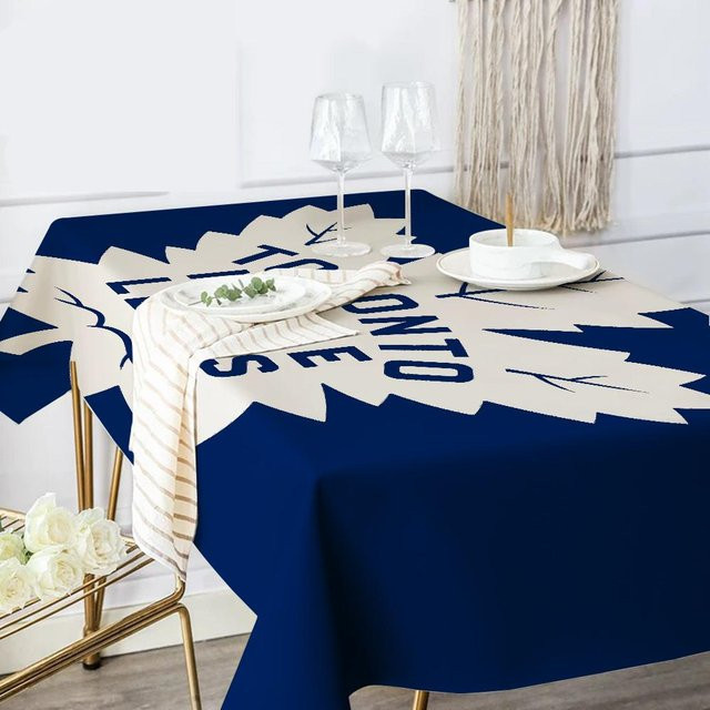 JINGYUE Pet Eishockey Tischdecke aus Polyester, Blau, Wasserdicht, B/T/H: 140 x 90 cm - Bild 1