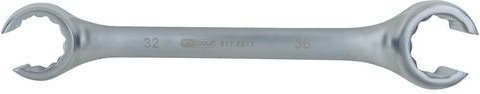 KS Tools 460.2511 Abgewinkelter Doppel-Ringschlüssel aus Chrom-Vanadium-Stahl in Silber, 17 x 19 mm - Bild 1