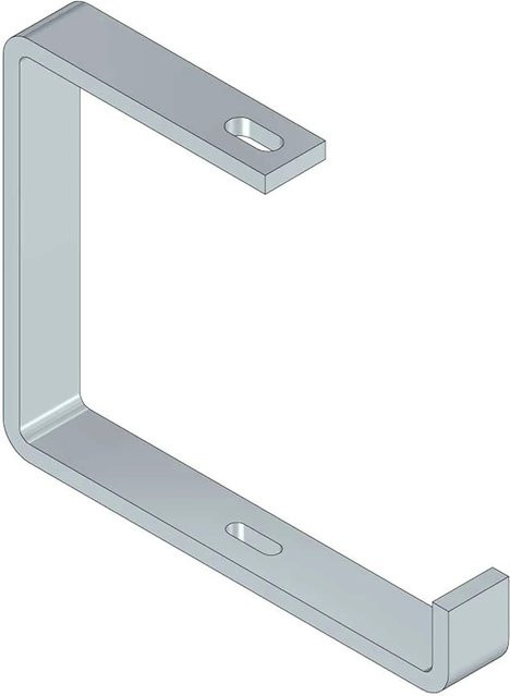 Licatec Deckenbügel KBSDB aus verzinktem Stahlblech in Silber mit Schrauben, Breite: 20 cm - Bild 1